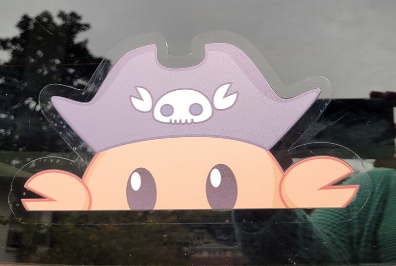 Capt Crabs Peek-a-Boo Window Cling