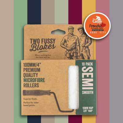 Microfibre Mini Paint Rollers 10mm Nap/10 Pack by Two Fussy Blokes