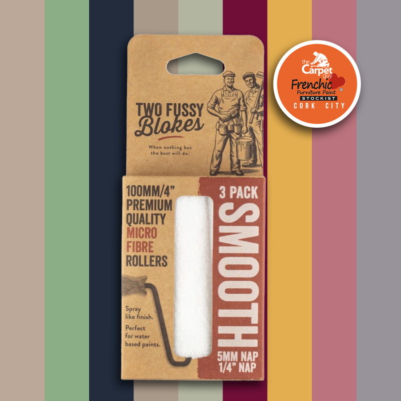 Microfibre Mini Paint Rollers 5mm Nap/ 3 Pack by Two Fussy Blokes