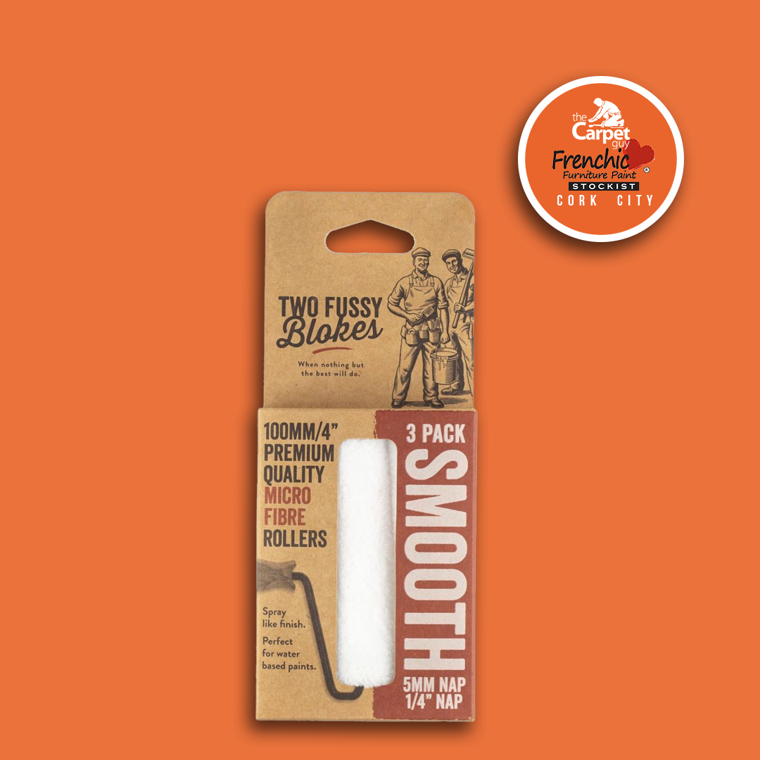 Microfibre Mini Paint Rollers 5mm Nap/ 3 Pack by Two Fussy Blokes