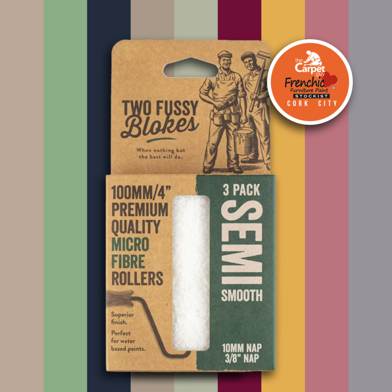 Microfibre Mini Paint Rollers 10mm Nap/ 3 Pack by Two Fussy Blokes