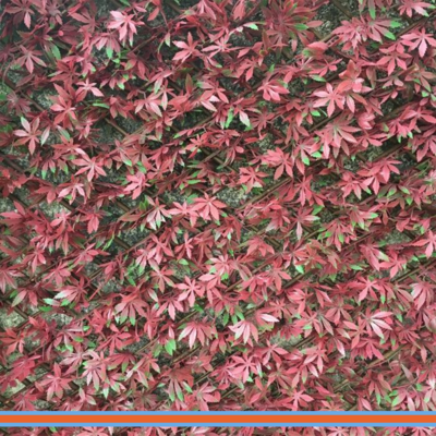 “Red Acer” Artificial Hedge on Expanding Trellis – 2m x 1m