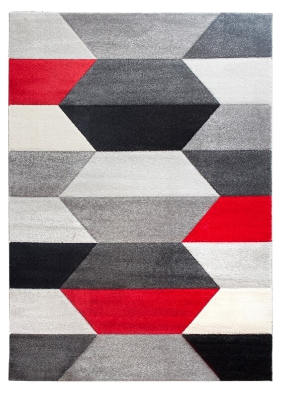 IMPLUSE HEXA BLACK/RED 160cm x 220cm
