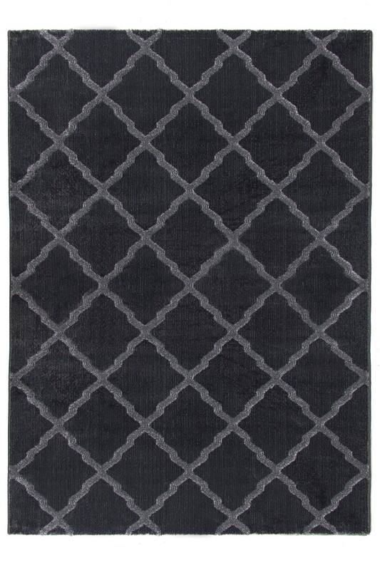 TOSCANA DARK GREY LATTICE 160cm x 220cm