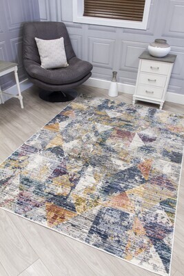 Multicoloured Abstract Rug - Boho Triad