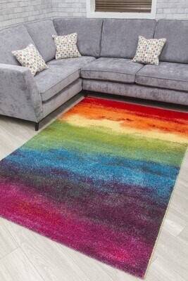 Multicolour Prism Modern Rug - Candy