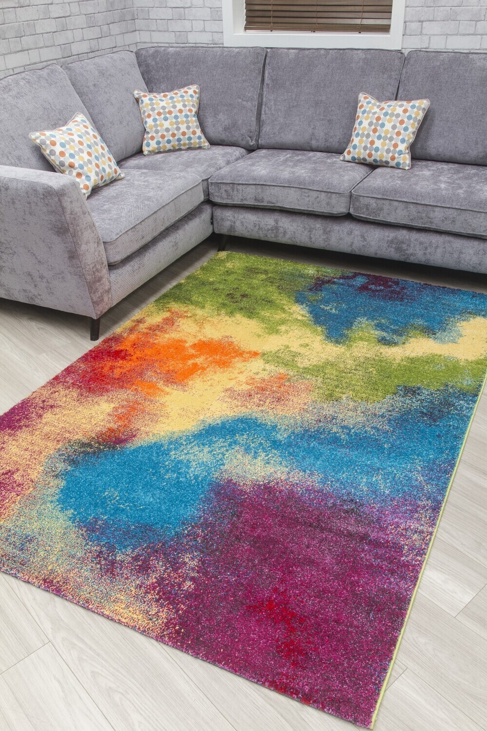 Multicolour Glitter Modern Rug - Candy