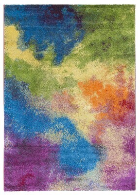 Multicolour Glitter Modern Rug - Candy