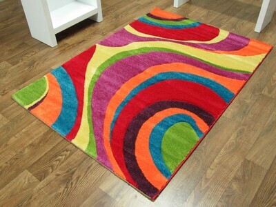 Multicolour Swirls Modern Rug - Candy