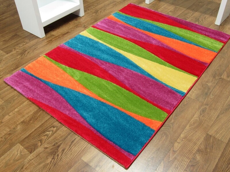 Multicolour Waves Modern Rug - Candy