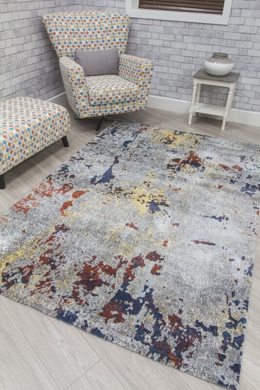 Multicoloured Abstract Modern Rug - Carousel Zest