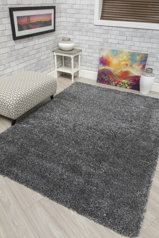 Dark Grey Shaggy Rug - Dreams