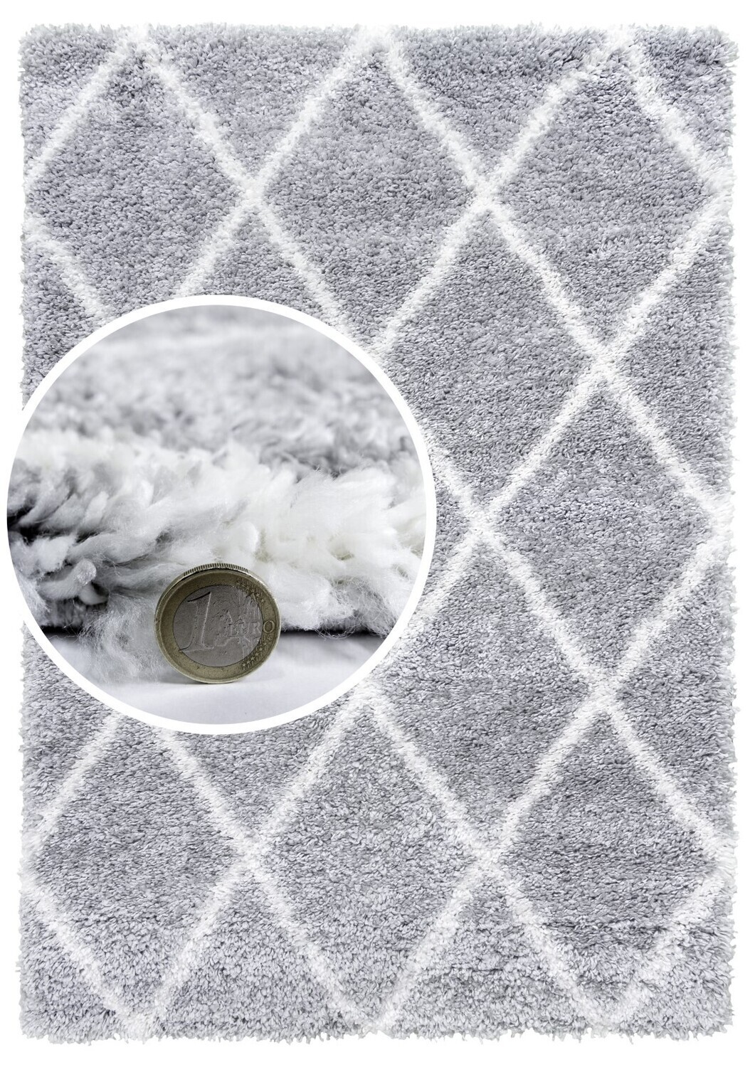 Fantasy Trellis Shaggy - Light Grey / Cream
