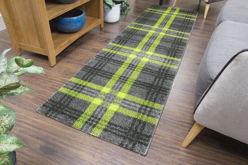 Glendale Tartan Rug - Grey &amp; Green