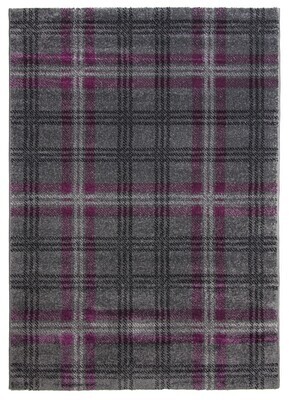 Glendale Tartan Rug - Grey/Purple