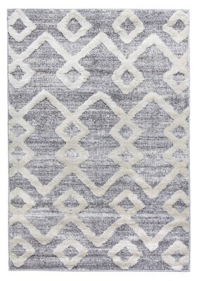Grey Cream Aztec Rug - Lindos