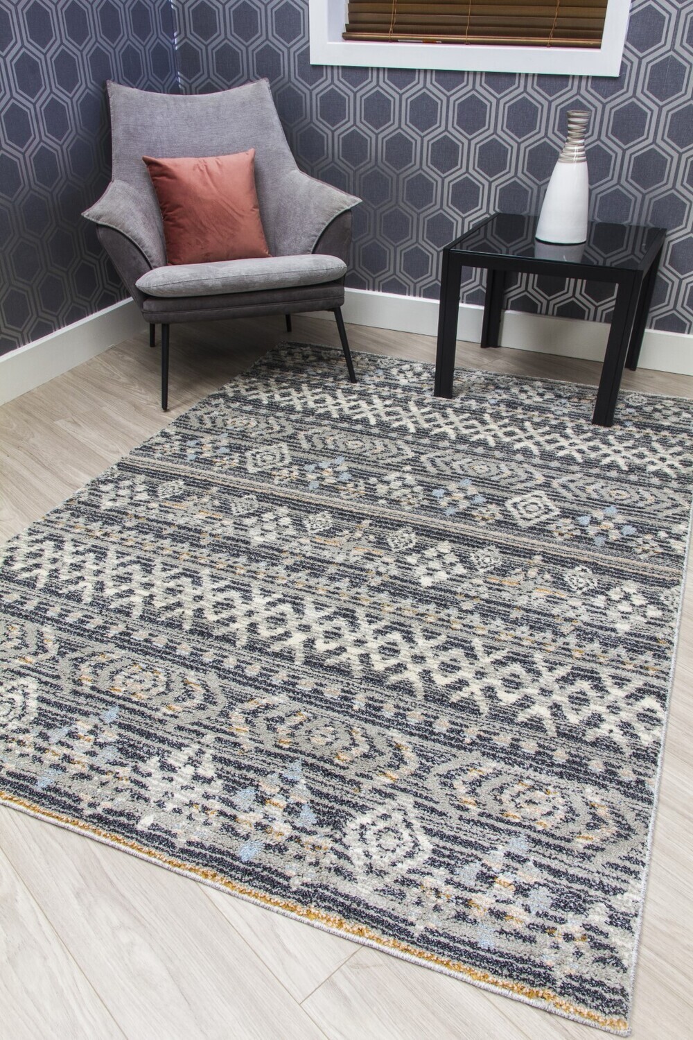 Grey Nomadic Rug - Lindos