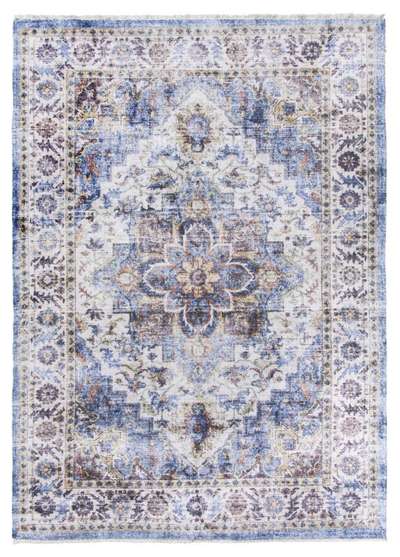 Blue Cream Modern Rug - Modena Vita