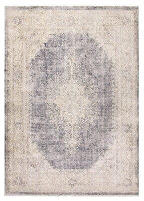Grey Cream Distressed Modern Rug - Modena Cairo
