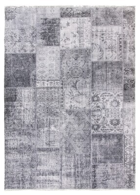 Grey Patchwork Modern Rug - Modena