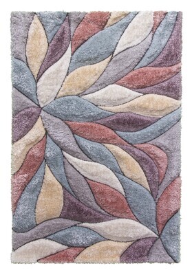 Passion Bloom - 3D Shaggy Rug - Multicolour