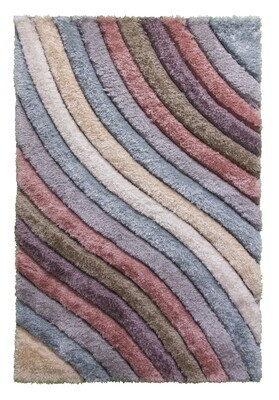 Passion Curves - 3D Shaggy Rug - Multicolour