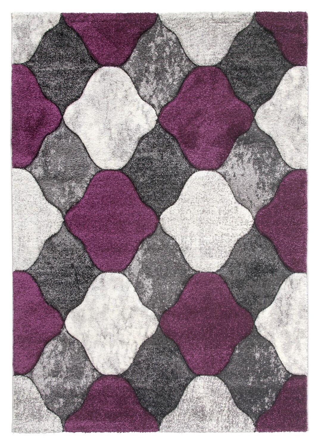 Grey Purple Coblo Rug - Impulse