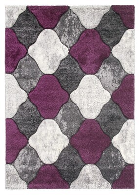Grey Purple Coblo Rug - Impulse
