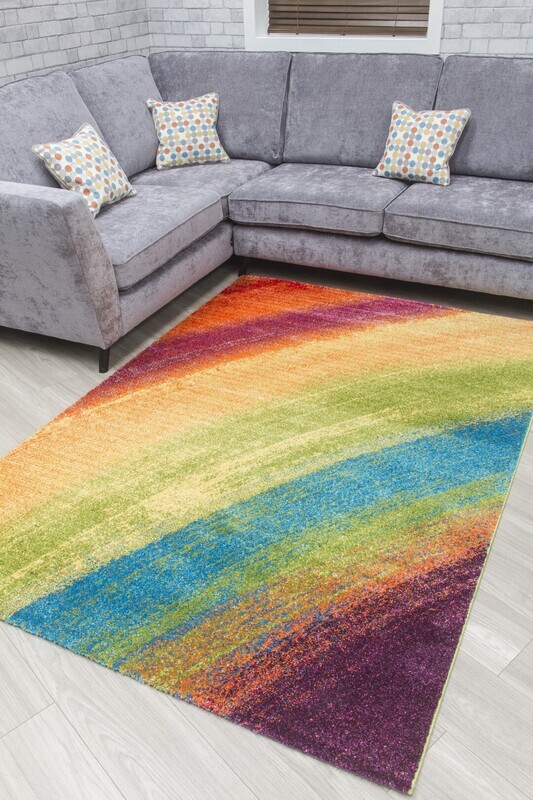 Multicolour Spectrum Modern Rug - Candy