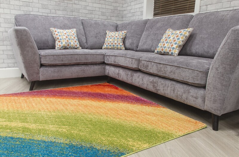 Multicolour Spectrum Modern Rug - Candy