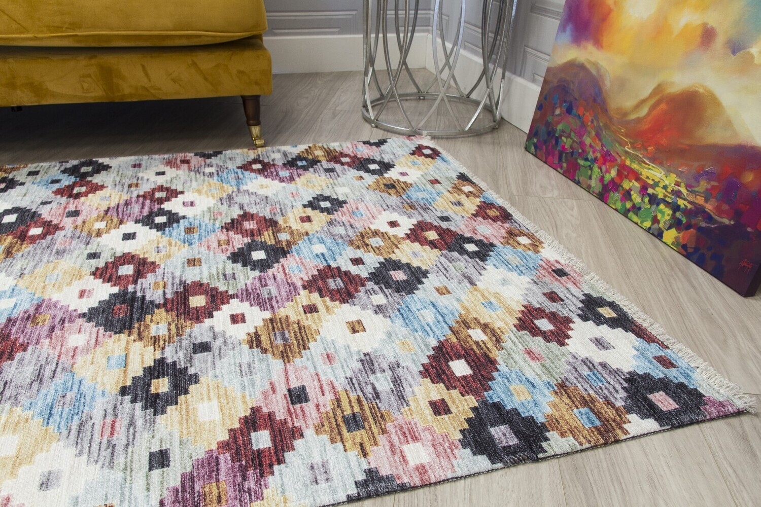 Multicoloured Modern Rug - Modena Pixlar