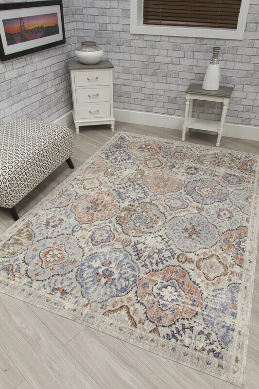 Cream Modern Rug - Revive Harmony