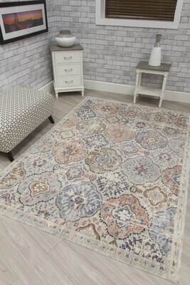 Cream Modern Rug - Revive Harmony