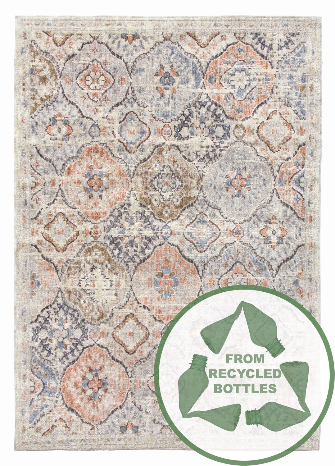 Cream Modern Rug - Revive Harmony