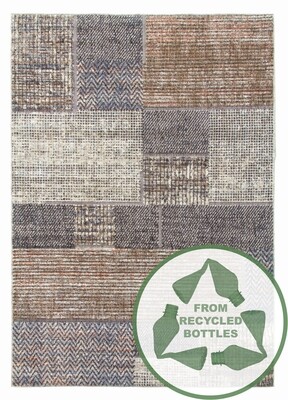 Beige Brown Modern Rug - Revive Pacha