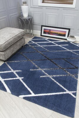 Navy Modern Rug - Synergy Connex