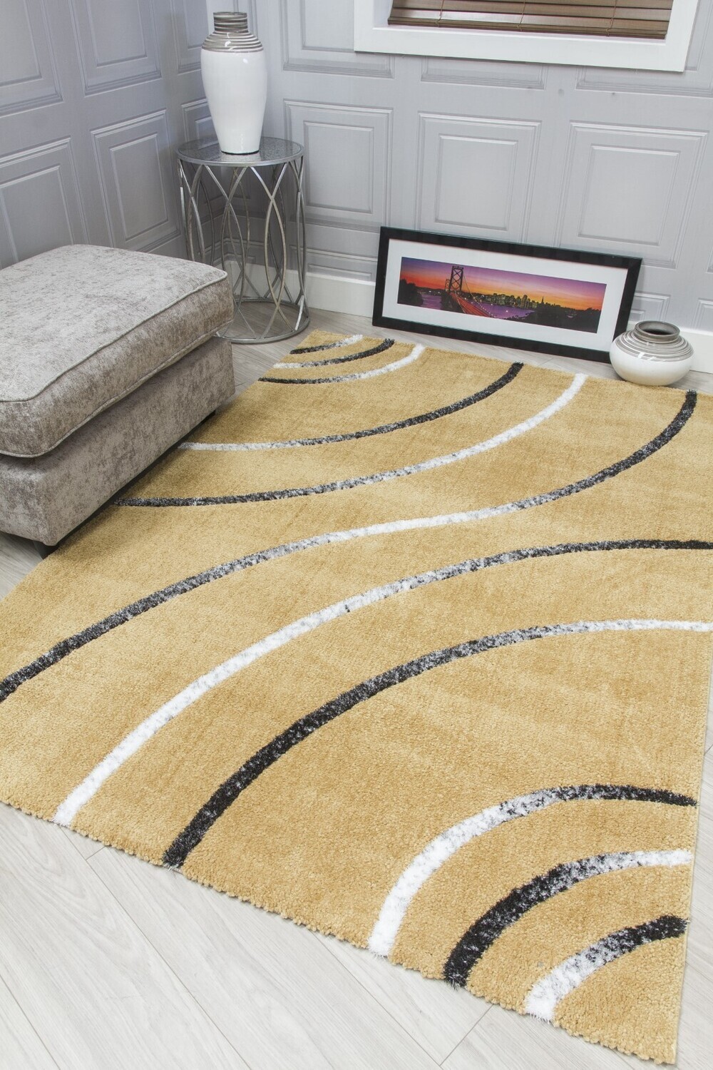 Ochre Modern Rug - Synergy Radiance