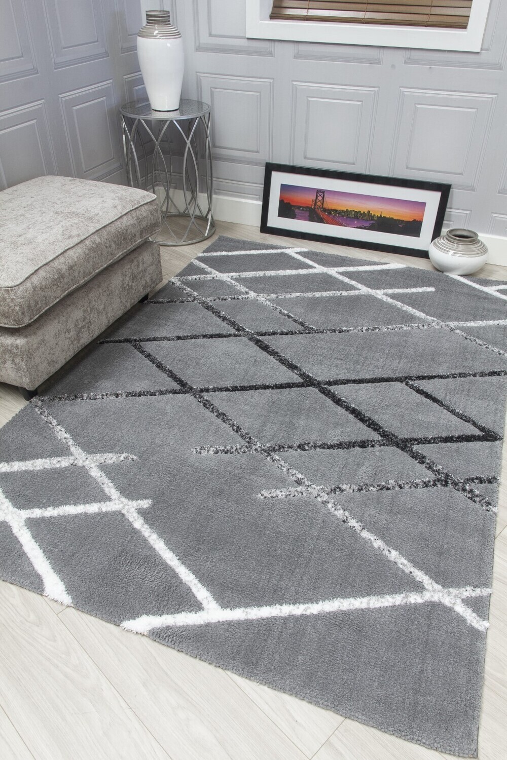 Grey Modern Rug - Synergy Connex