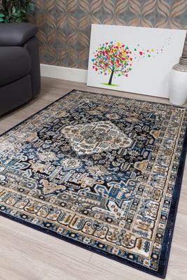 Aziza Medallion - Navy