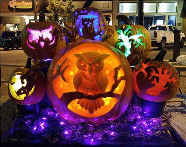 Lighted Pumpkin Display