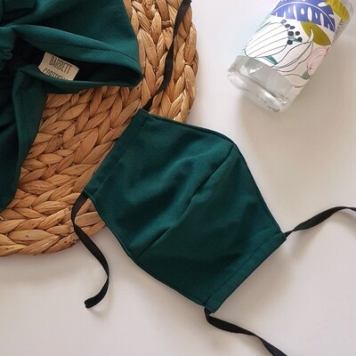 Twill Scuba Face Mask in Cedar Green Twill Scuba Face Mask in Cedar Green
