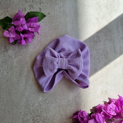 Baby Bow Turban in Lilac