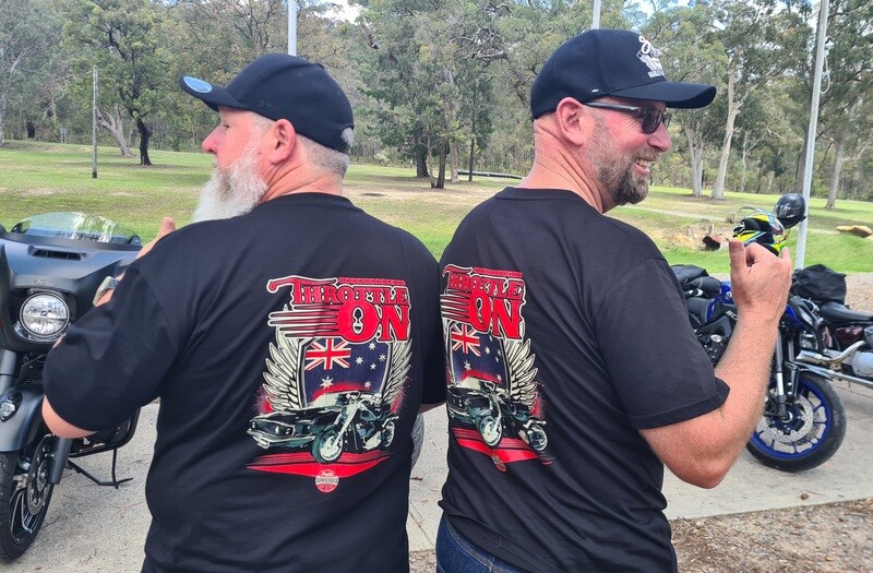 Retro THROTTLE ON Tee Shirt