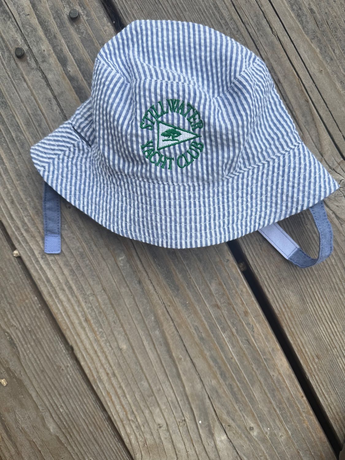 Baby Infant Seersucker Burgee Hat