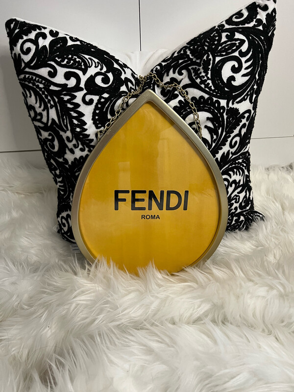 Wall Canvas Candy - Gold Frame With Yellow Insert