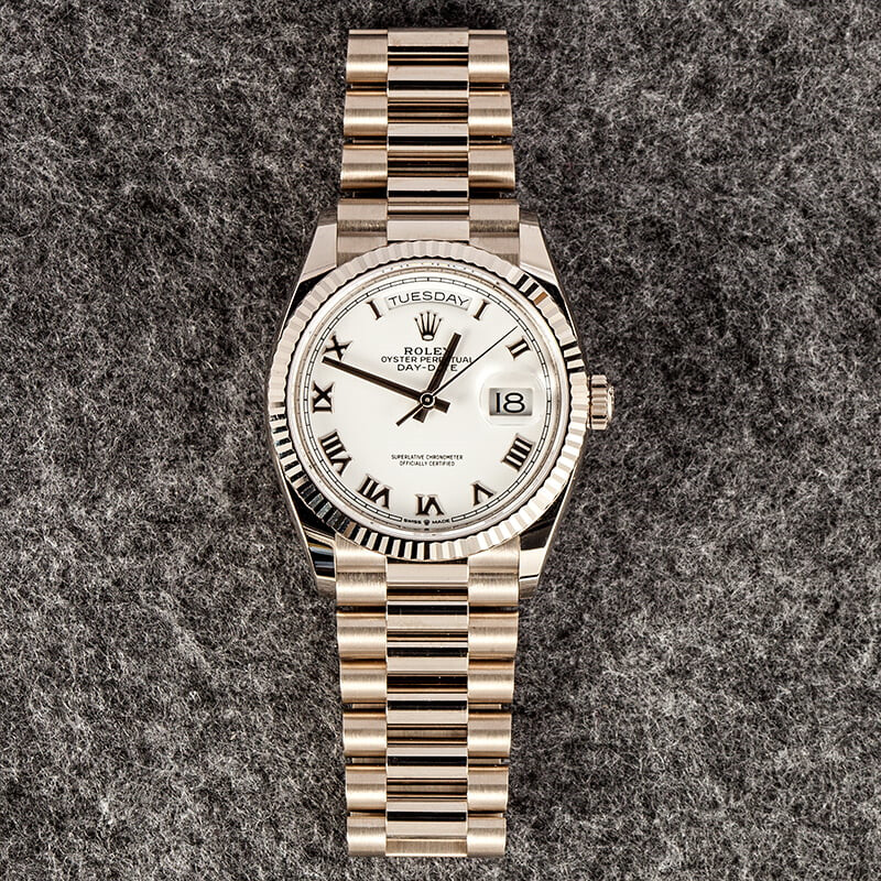 ROLEX WHITE GOLD PRESIDENT 128239