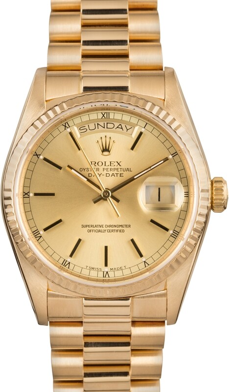 ROLEX PRESIDENT GOLD DAY-DATE MODEL 18038