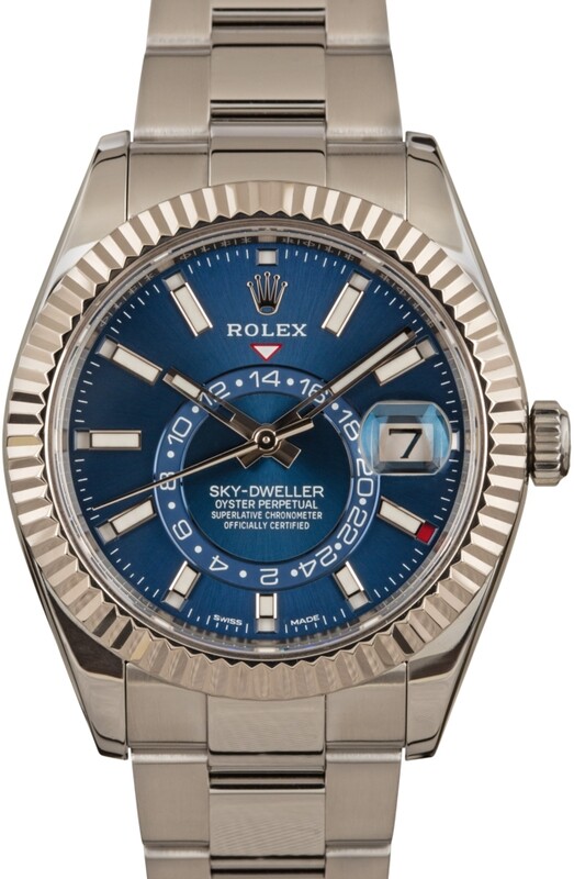 PRE-OWNED ROLEX SKY-DWELLER 326934 BLUE LUMINOUS DIAL