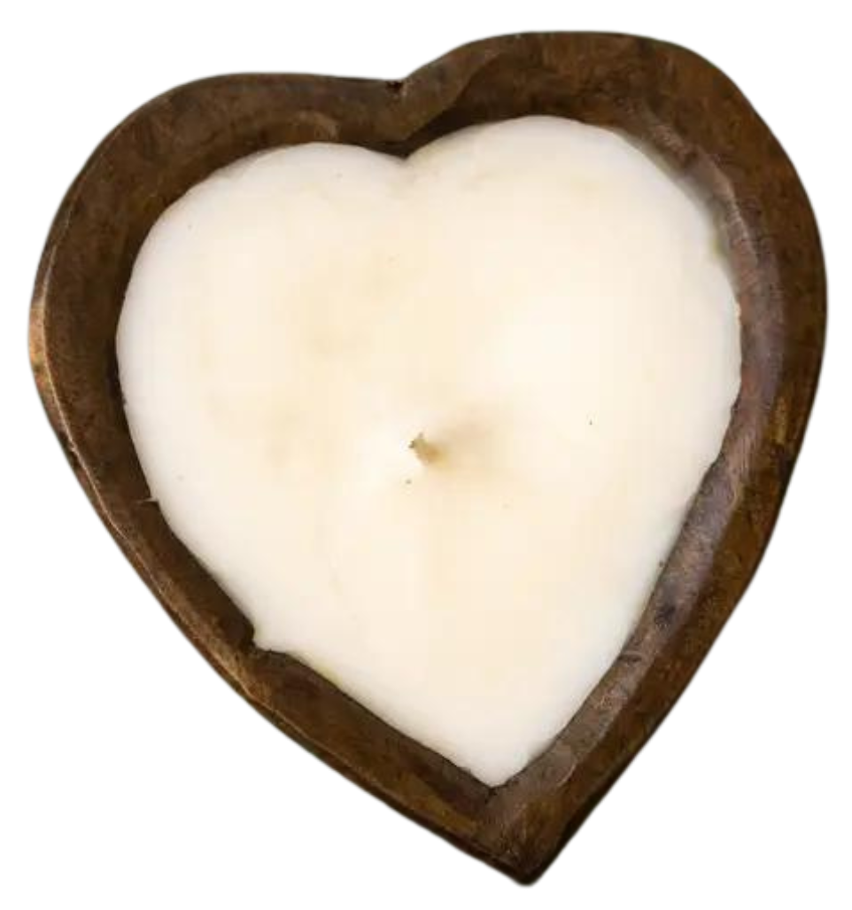 Heart Shaped Dough Bowl Candle