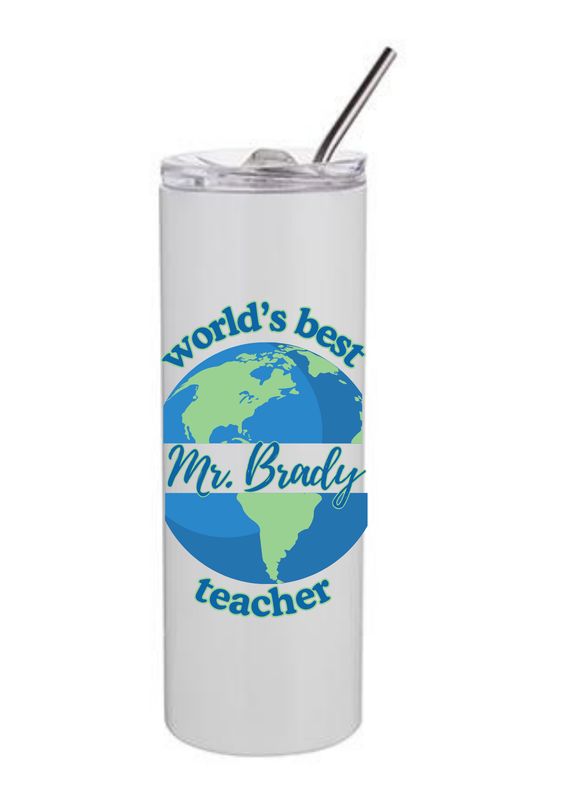 World's Best Teacher Tumbler-Personalize!